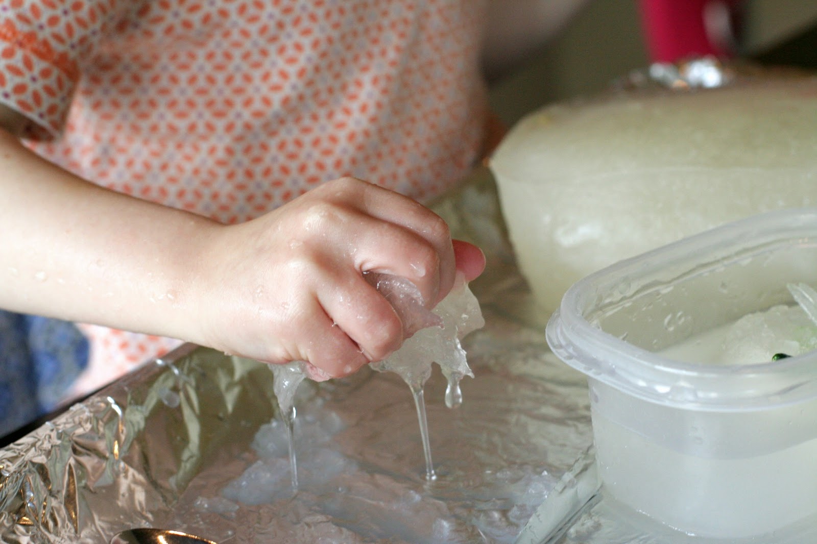 Frozen Gelatin Fossil Excavation and Frozen Gelatin Sensory Play