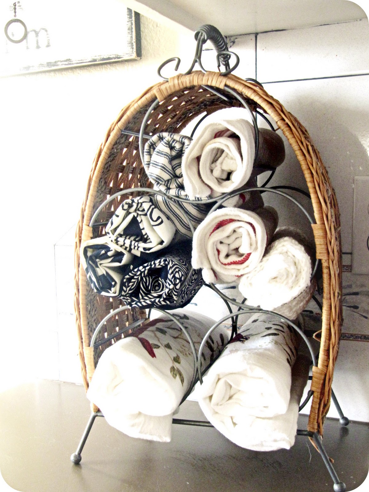 A Cute Way to Display Dish Towels The Wicker House