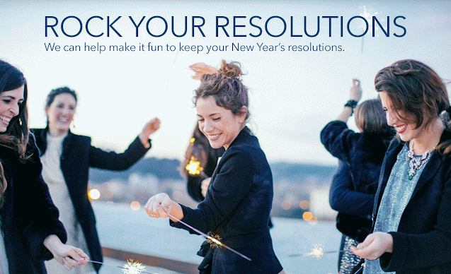 Best Buy “Rock Your Resolutions” | Animated Sparklers Email Promotion