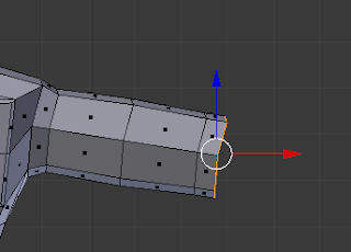 Extruding outwards to create elbow.