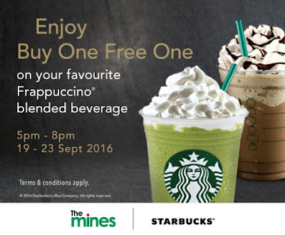 Starbucks The Mines Buy One Free One Frappuccino Promo