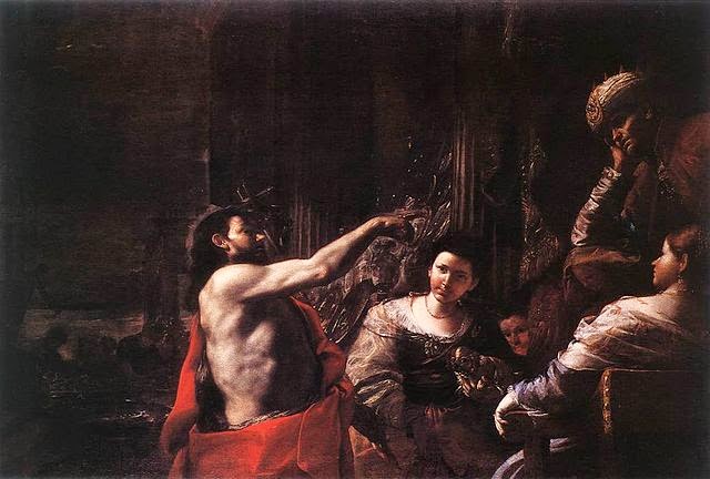 San Juan el Bautista ante Herodes del artista italiano Mattia Pretti