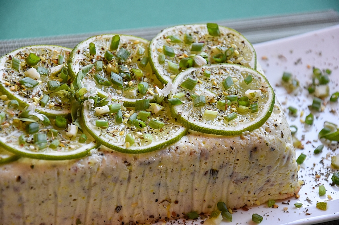 Terrine d'Asperges, Citron vert, Menthe et Sumac