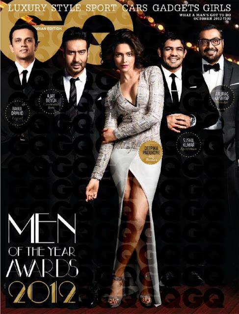 Ajay, Deepika, Anurag, Sushil and Rahul on the cover of GQ India magazine