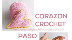 Corazón Crochet 3D / Paso a paso