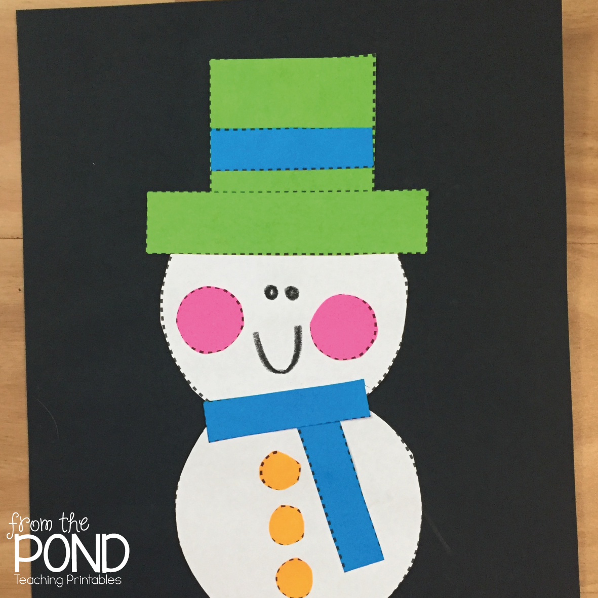 christmas card freebie 2d shape art projects from the pond