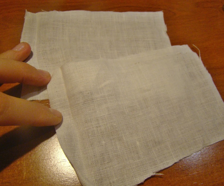 Trozo de tela para practicar cosiendo