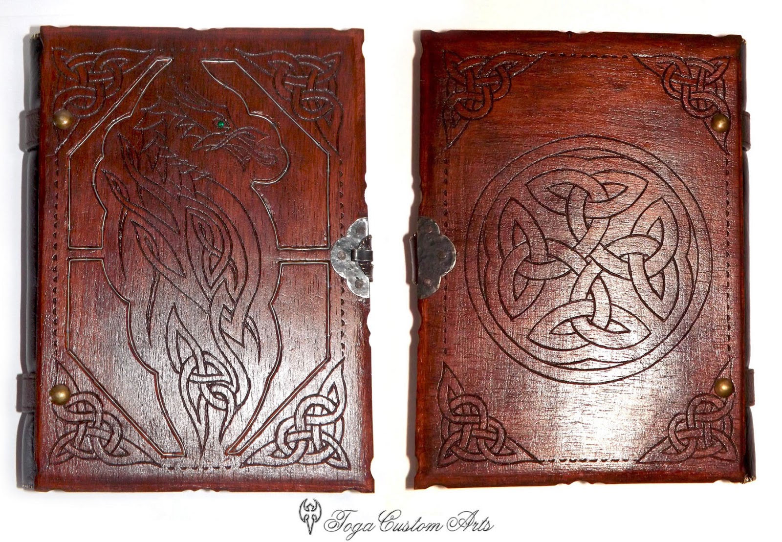 cuaderno libro artesanal hecho a mano celta
