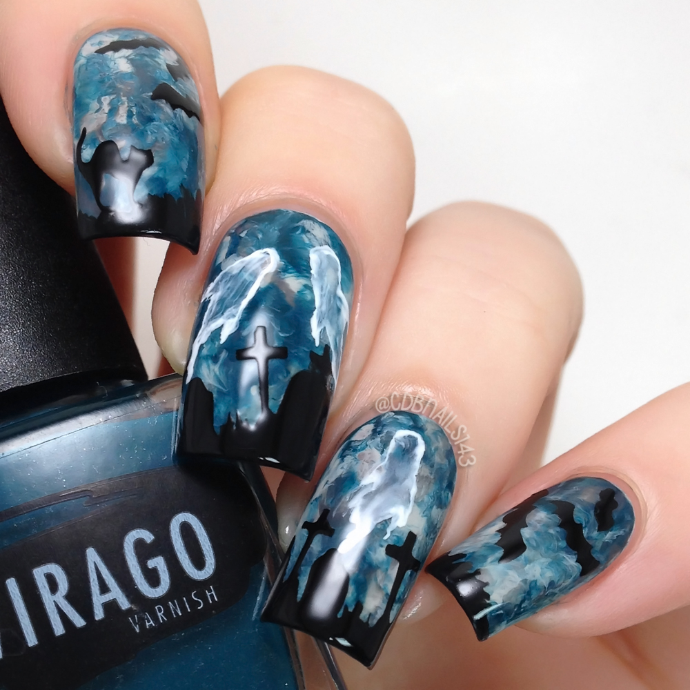 Challenge Your Nail Art | Ghost - cdbnails