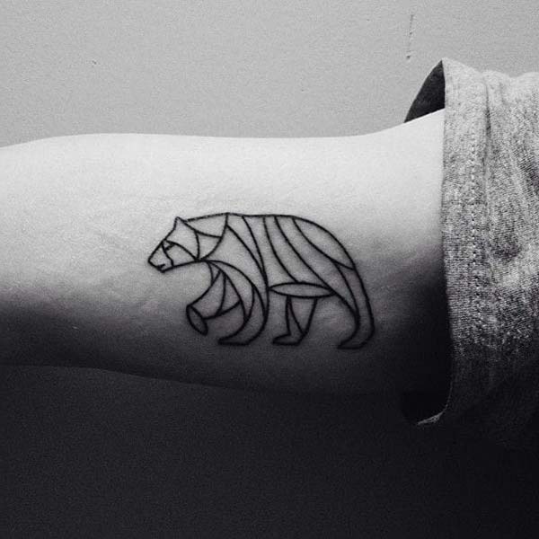 minimal bear tattoo minimal bear tattoo