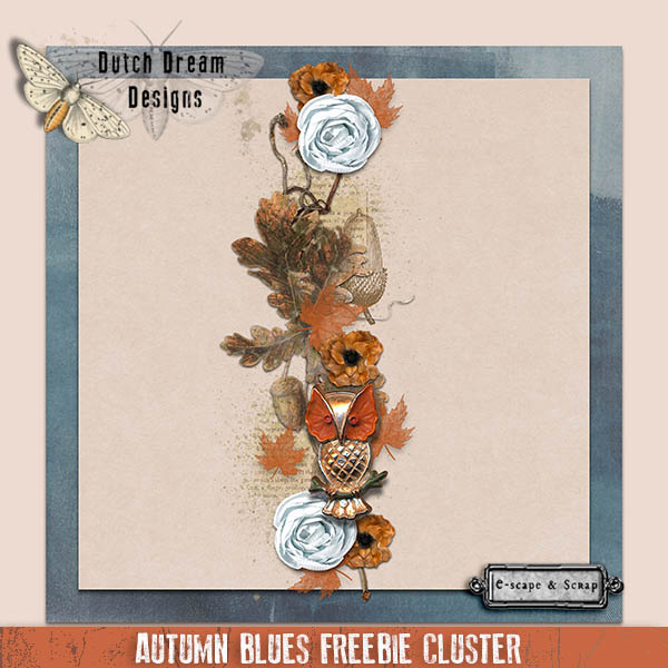   autumn blues cluster freebie