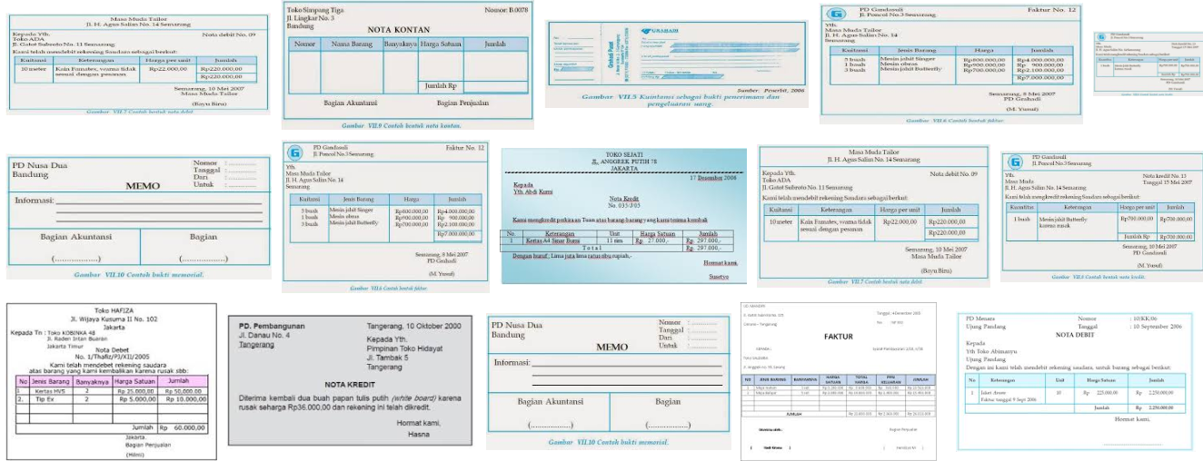 Pengertian Kuintansi Nota Debit Faktur Nota Kredit Nota