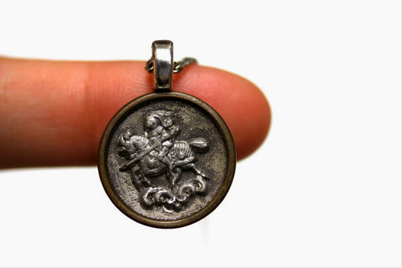Antique Fairytale Pendant "In Shining Armor" by ChatterBlossom