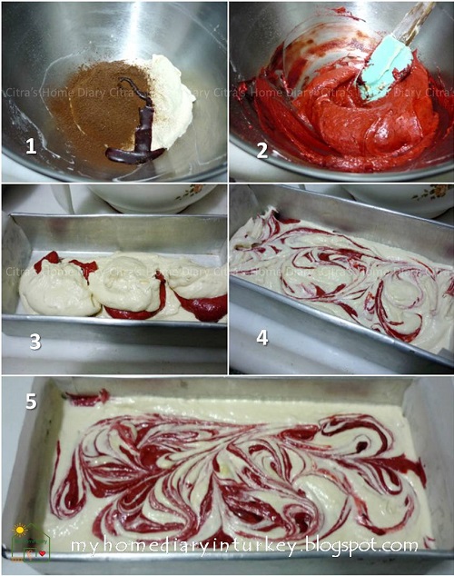 Red Velvet Marble Butter Cake. #redvelvet #marblecake #buttercake #cakerecipe