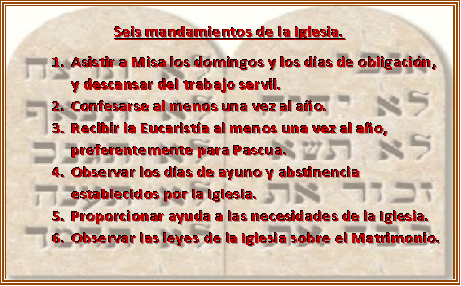 Vivencias cotidianas Los seis mandamientos de