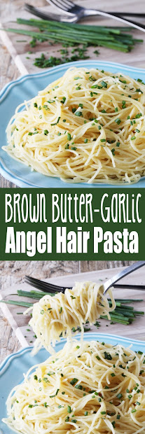 brown butter garlic angel hair