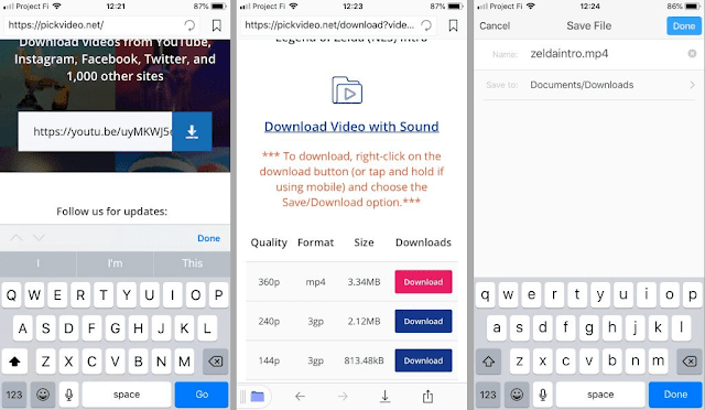 Menyimpan Video YouTube di iphone