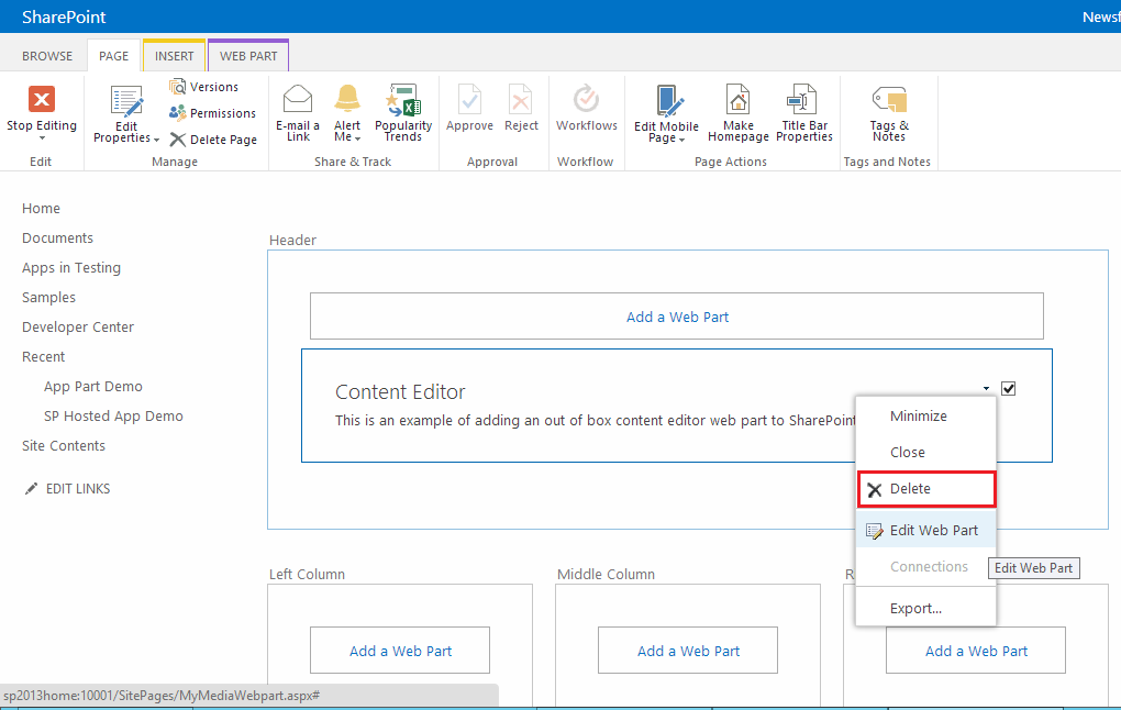Neal Mukundan SharePoint 2013 Adding an out of box webpart