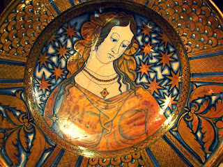 Waddesdon Manor, Rothschild, Baron Ferdinand de Rothschild, comedic boobs, National Trust, UK, England, visit, property, tourist, interior, inside, old, vintage, ceramics, plate, Virgin Mary