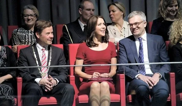 Crown Princess Mary of Denmark attended the TV2 Christmas Show at House of Music in Aalborg, Denmark