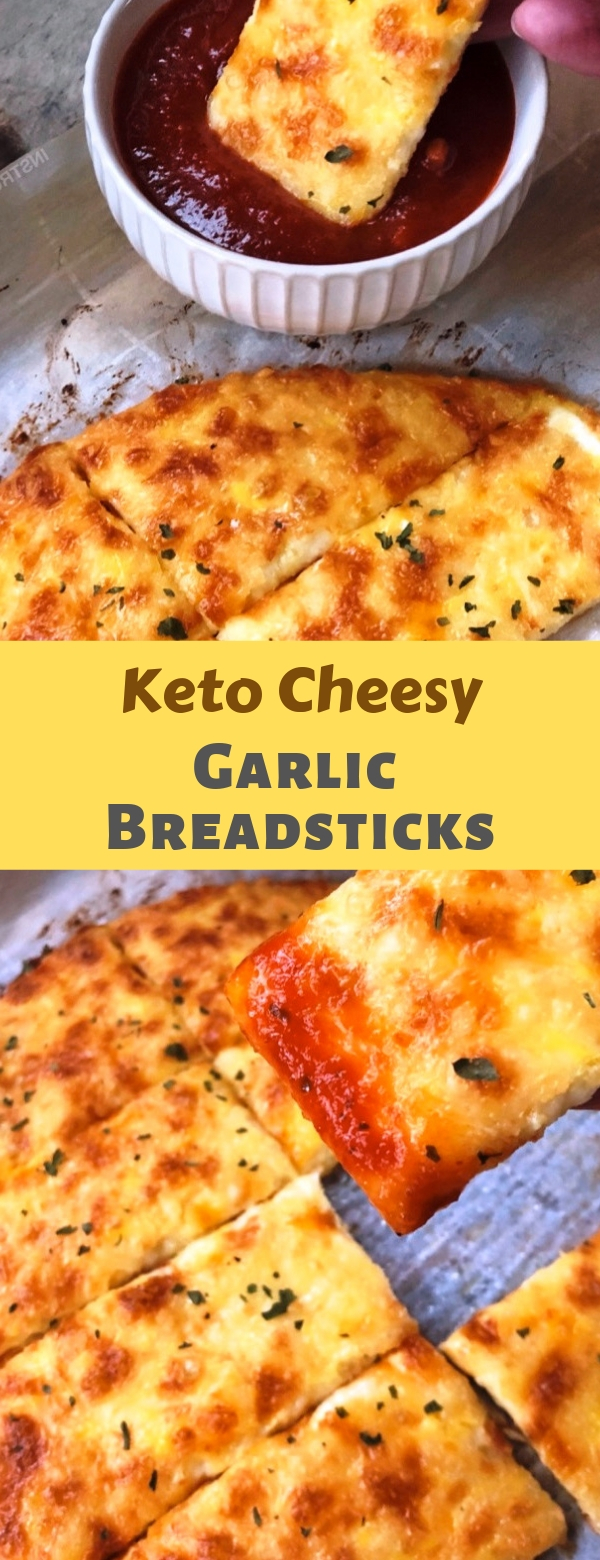 Quick Keto Cheesy Garlic Breadsticks #keto #bread Quick Keto Cheesy Garlic Breadsticks