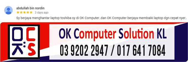 LOKASI OK COMPUTER SOLUTION KUALA LUMPUR | KEDAI REPAIR LAPTOP CHERAS 18