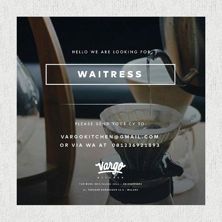 Vargo Kitchen Membuka Loker Waitress di Malang