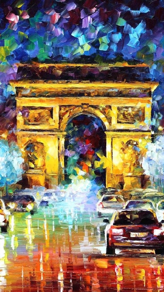 Le Arc de Triomphe Oil Painting  Android Best Wallpaper