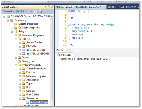DBA Developer: Diferenças entre SEQUENCES x IDENTITY no Microsoft SQL ...