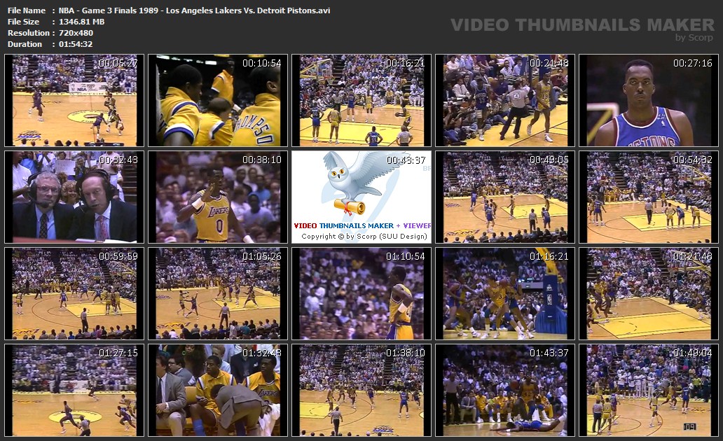 NBA Classic Games NBA Finals 1989 PistonsLakers