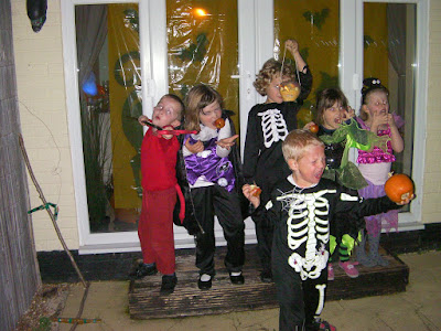 children in halloween costume