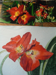 watercolor daylily masa paper diana davis