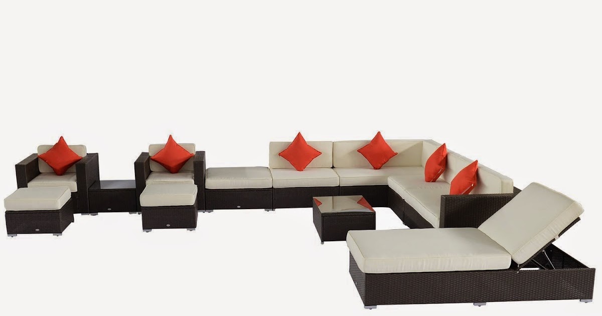 Outsunny Outdoor Rattan Sectional Furniture Patio Outsunny Outdoor Rattan Sectional