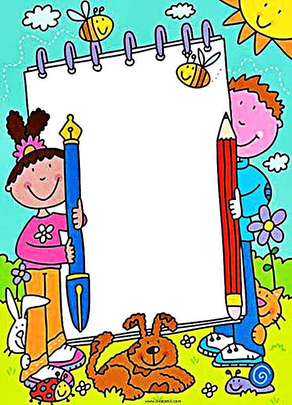 Muitas bordas coloridas para preparar capas de caderno, projetos