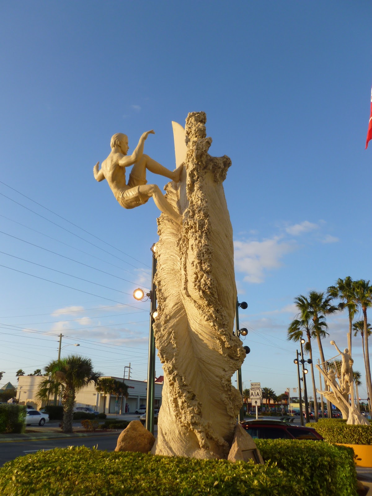 Photoops Statue of Living Person Robert Kelly Slater Cocoa beach, FL