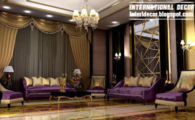 international living room ideas with luxury purple furniture 2015