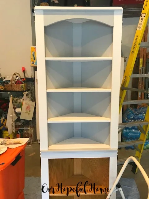 cabinet shelves paint transformaion