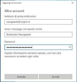 accedere Virgilio Mail Windows 10