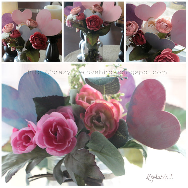 DIY Easy valentine wreath and simple heart flower arrangements.