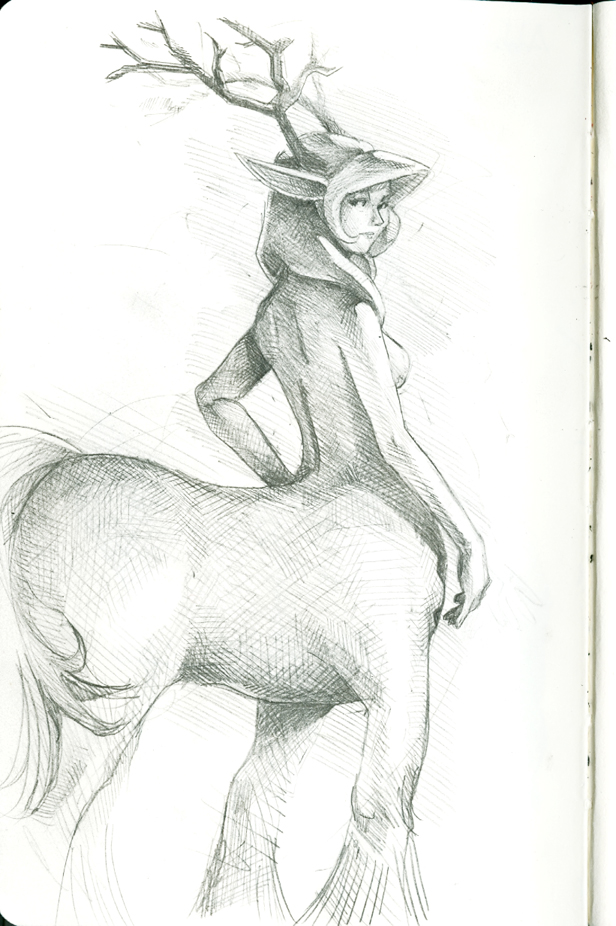 AbeTena: More centaur sketch