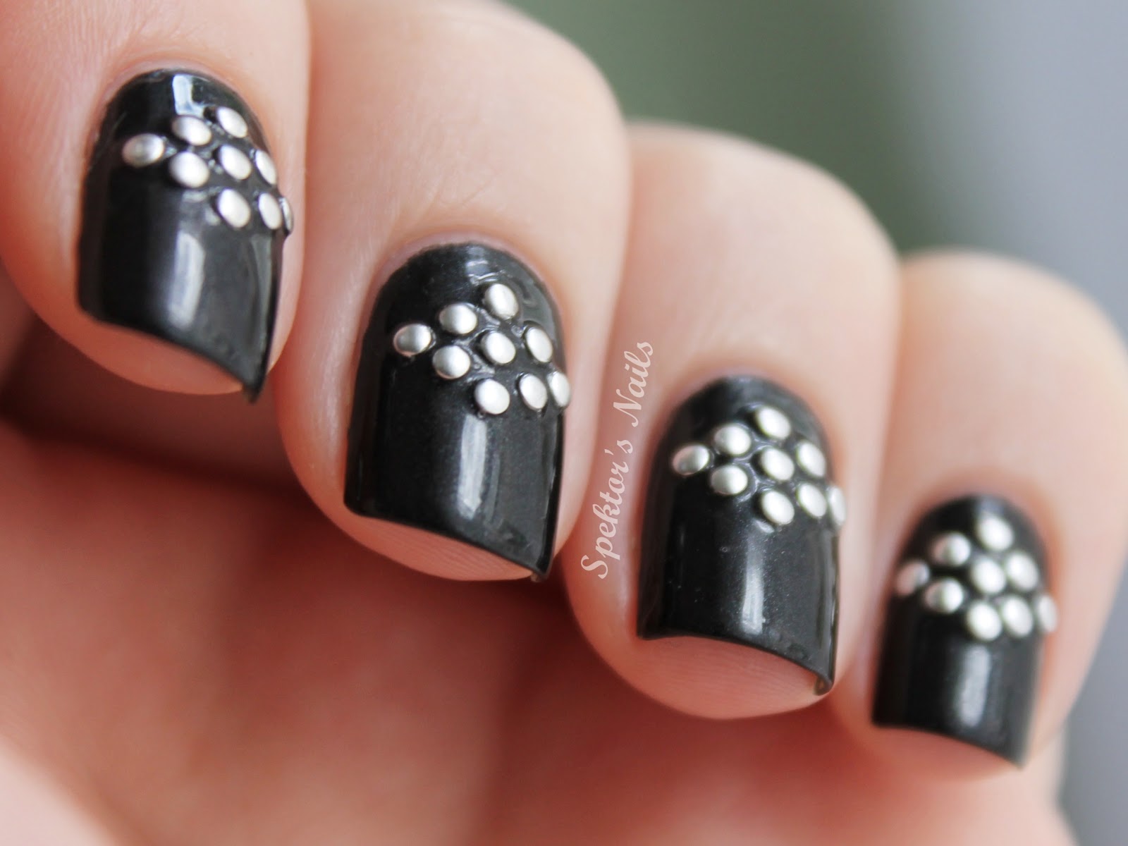 Spektor's Nails: Black Studded Nails