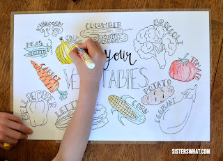 vegetable coloring page for kids free