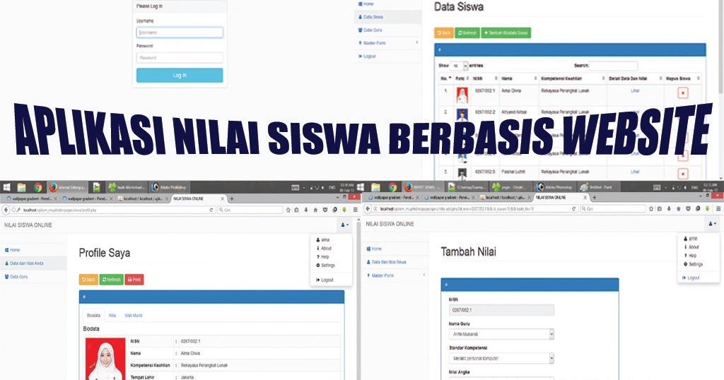 Program Website Nilai Siswa Dengan Php Native Dan Mysql Galery It