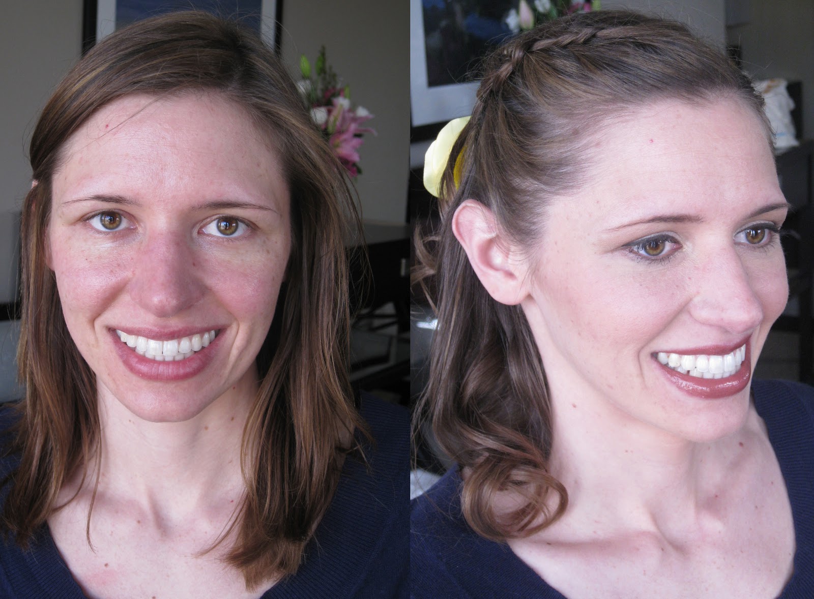 GlamourEyesMe Kim's Wedding Airbrush Makeup Before and After Pics