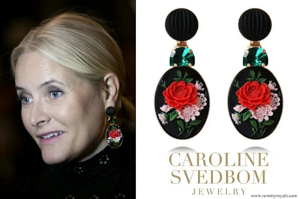 Crown Princess Mette-Marit jewelry Caroline Svedbom Rosa Earrings