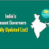 Latest List of Indian Governors