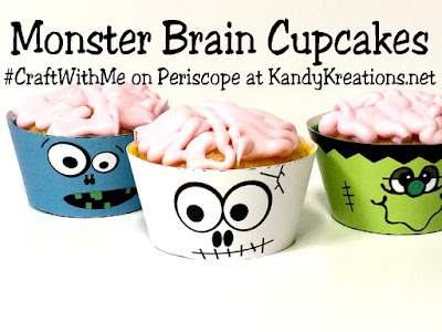 Craft with your kids in this fun new #CraftWithMe series.  You'll find easy craft ideas that you can enjoy with your kids. These Monster Brain Cupcakes are a scary DIY that's perfect for your Halloween party, your child's classmates, or for giving with a "You've Been Booed" Gift.