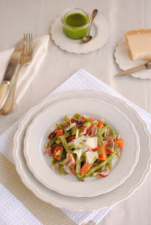 Judías verdes al pesto con jamón ibérico Judías verdes al pesto con jamón ibérico