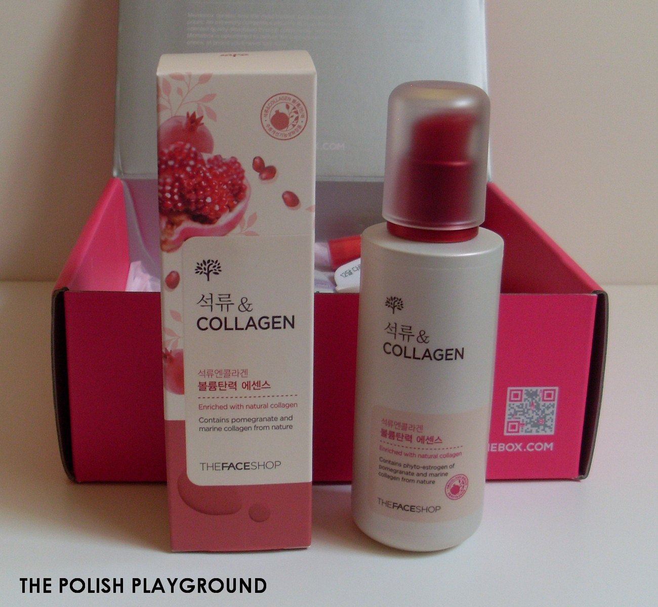 Memebox Superbox #40 Pomegranate Cosmetics Unboxing - The Face Shop Pomegranate and Collagen Volume Lifting Essence