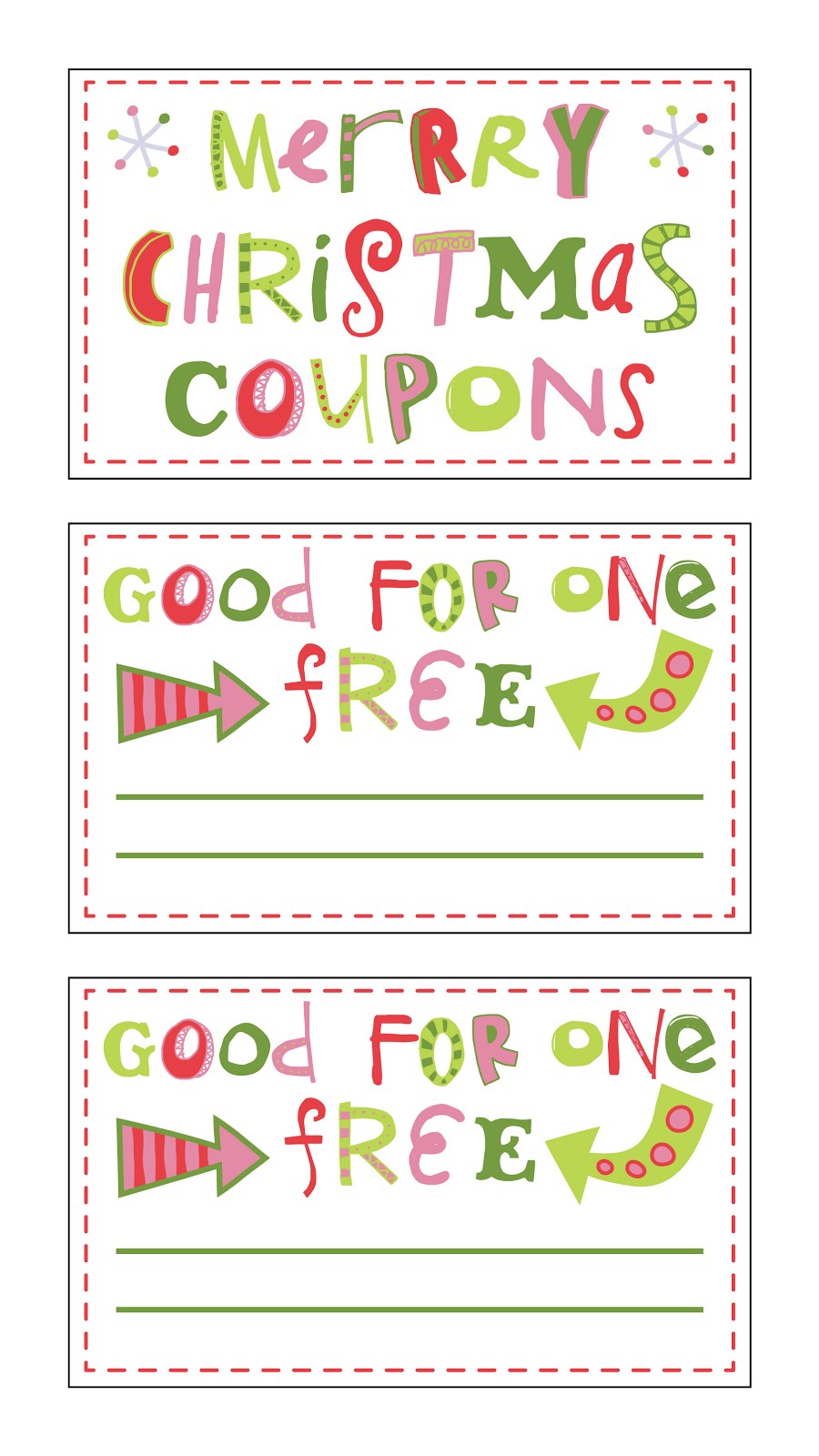 Printable Christmas Coupons Spread Holiday Cheer For Free